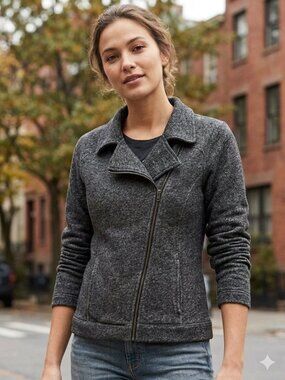 Old Navy Go Warm Gray Moto Jacket Size SP